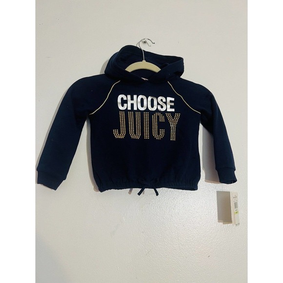 Juicy Couture Toddler Hoodie Navy Blue NWT Size 4t - Picture 2 of 5